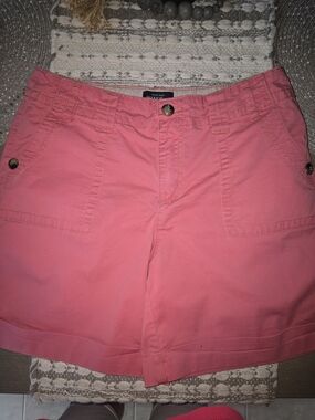 TradeMark KHAKIS & CO.  Pink Coral Shorts with Buttoned Patch Pockets